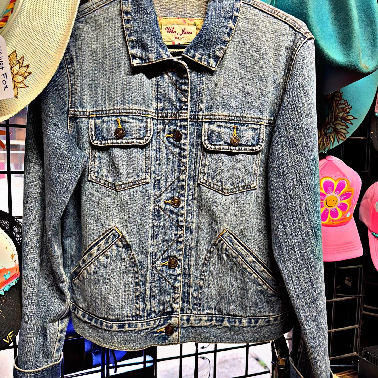 Rodeo a Hand Painted Rodeo Poster Jean Jacket