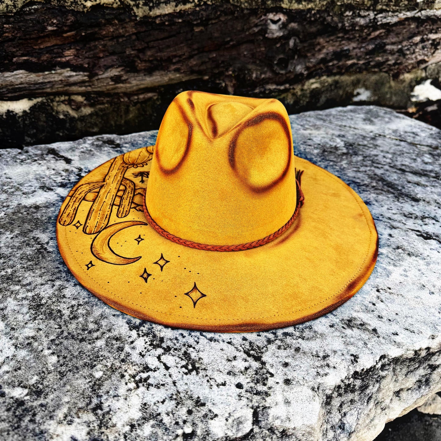 Desert Drifter | A Hand Burned Western Style Hat