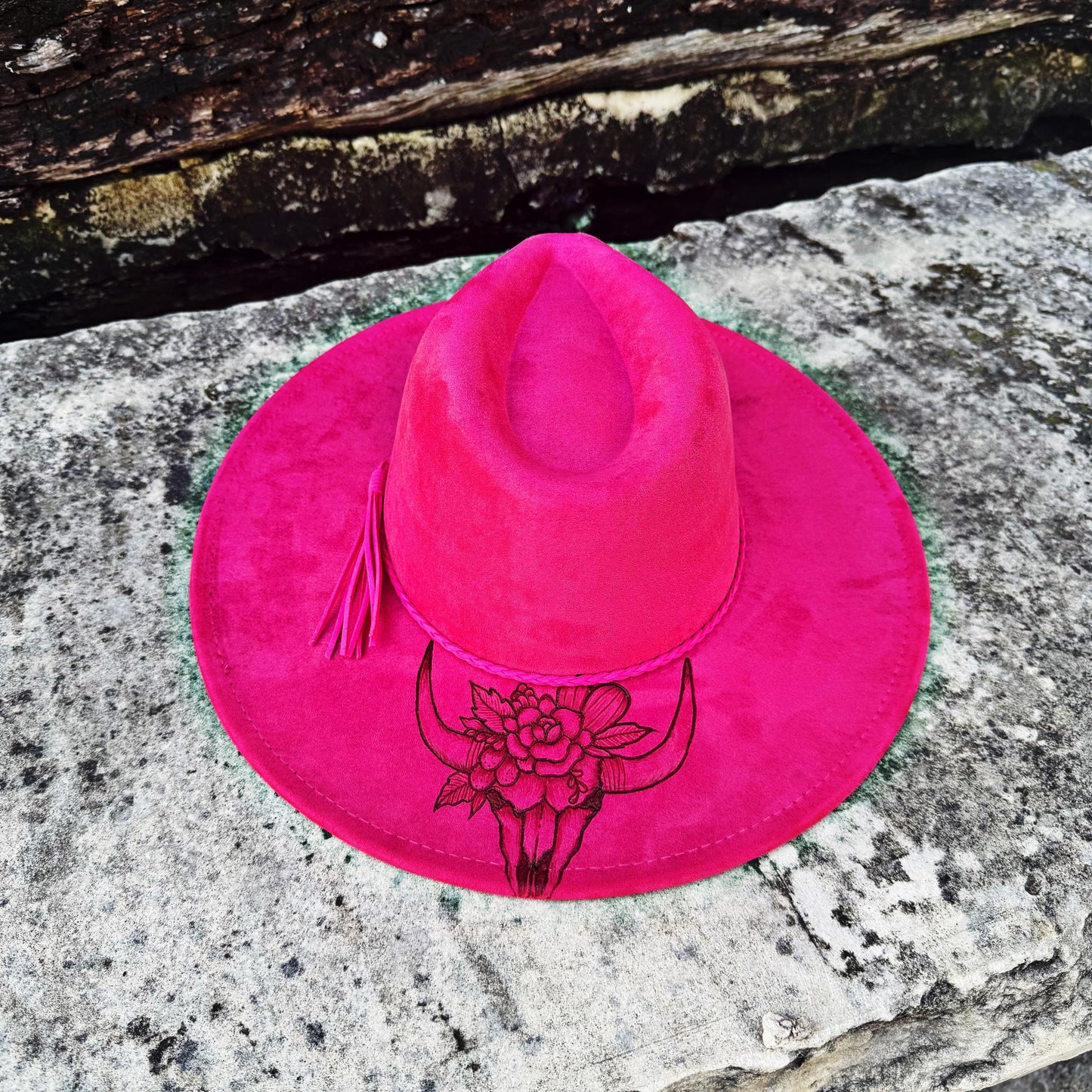 Longhorn | A Hand Burned Western Style Hat