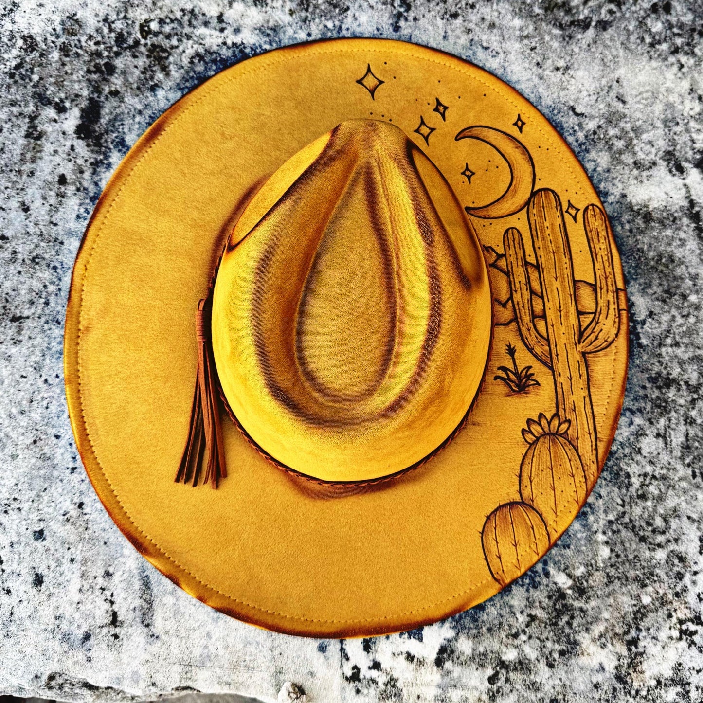 Desert Drifter | A Hand Burned Western Style Hat