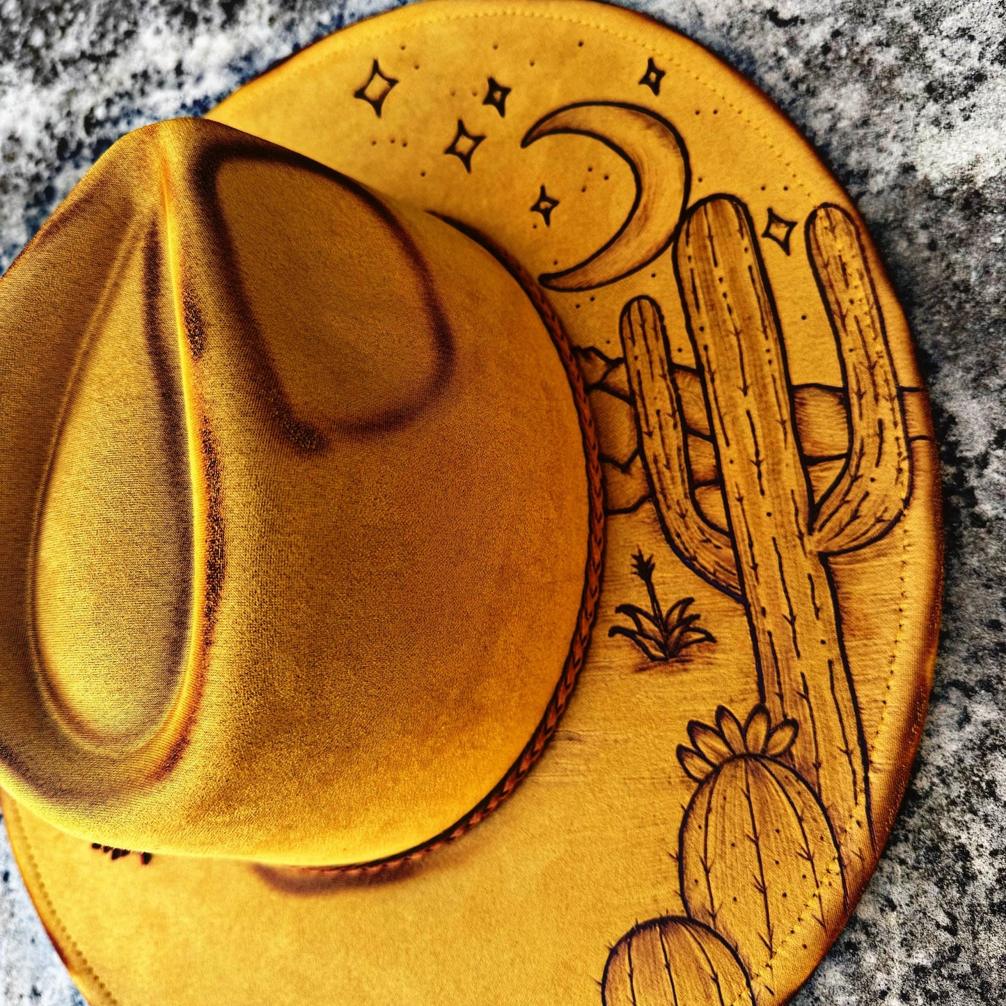 Desert Drifter | A Hand Burned Western Style Hat