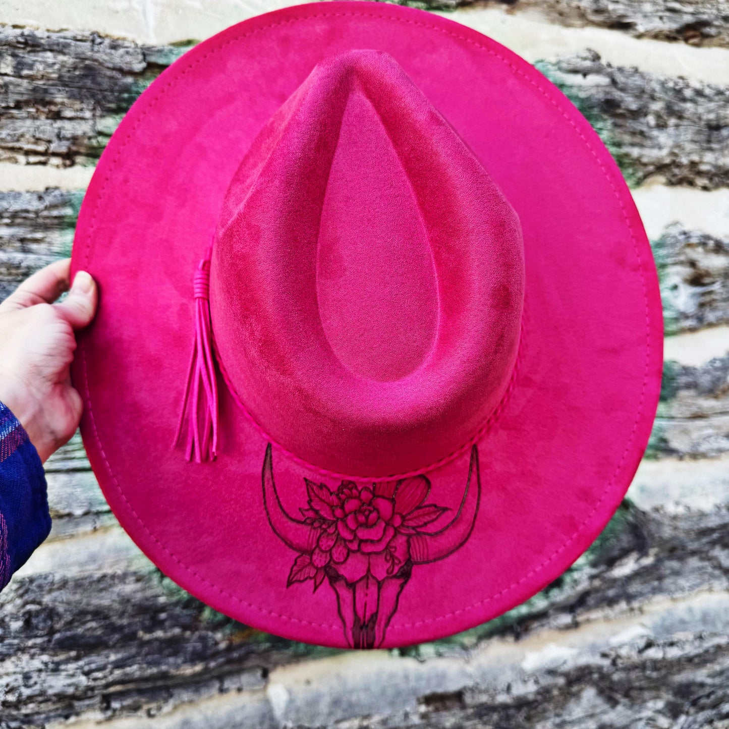 Longhorn | A Hand Burned Western Style Hat