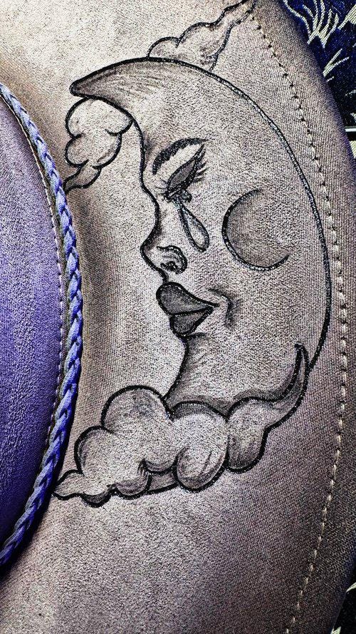 Luna| Western Hand Burned Hat
