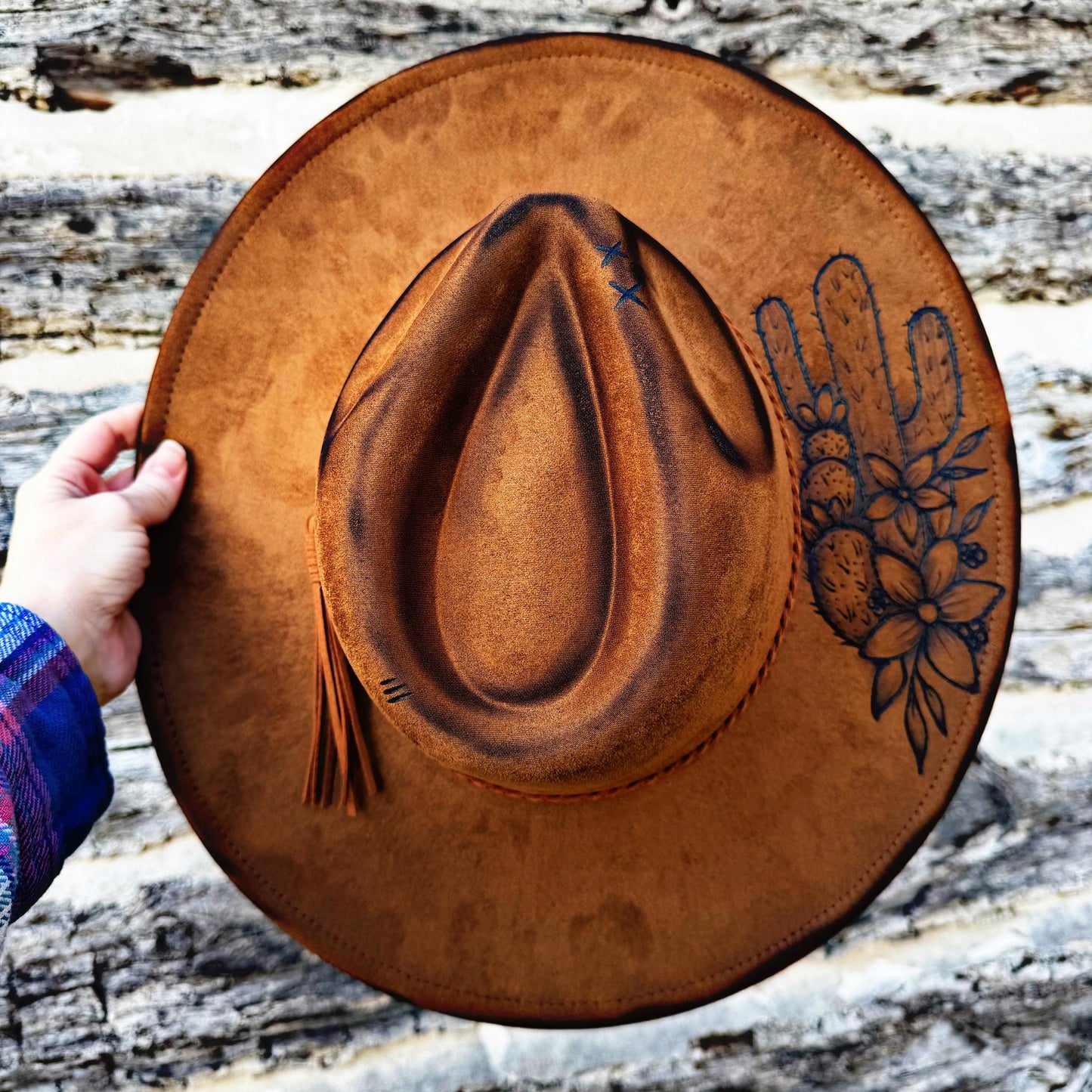Cactus Dreams | A Hand Burned Western Style Hat