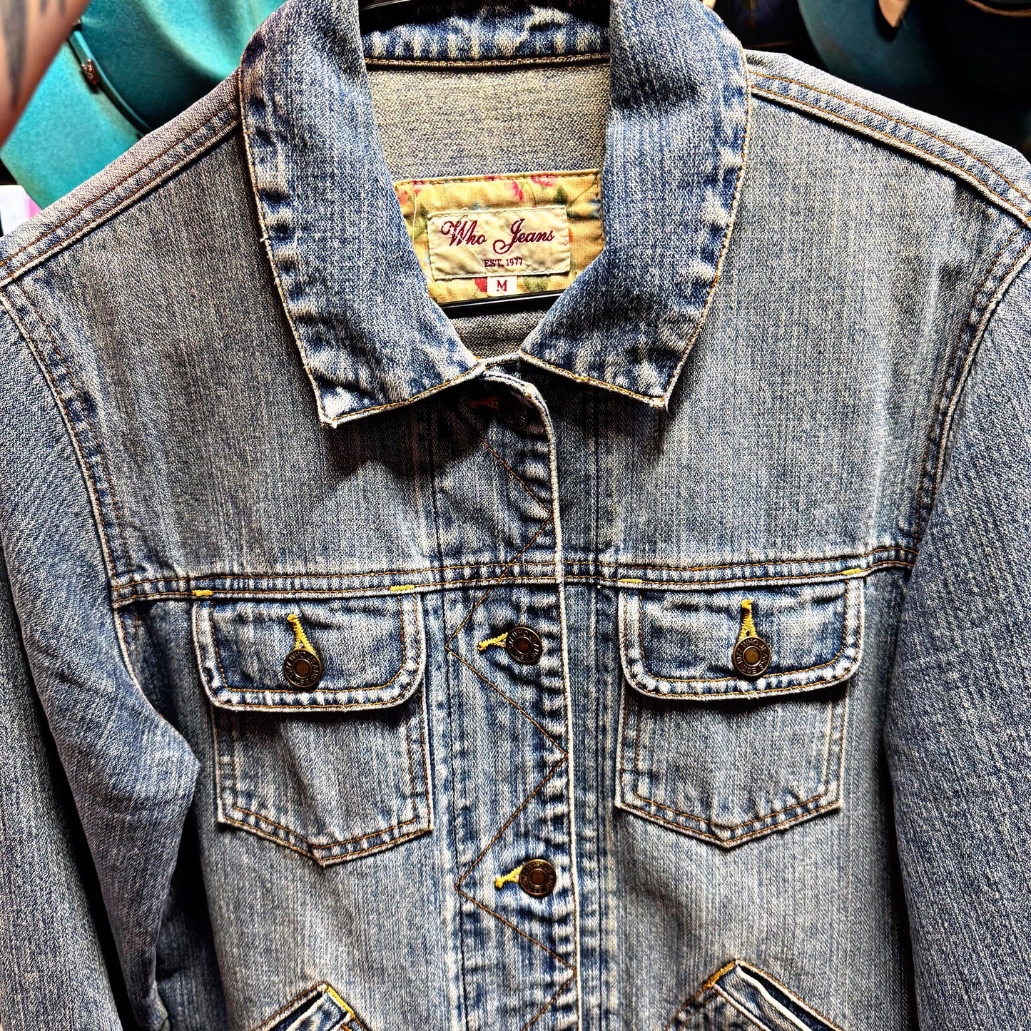 Rodeo a Hand Painted Rodeo Poster Jean Jacket