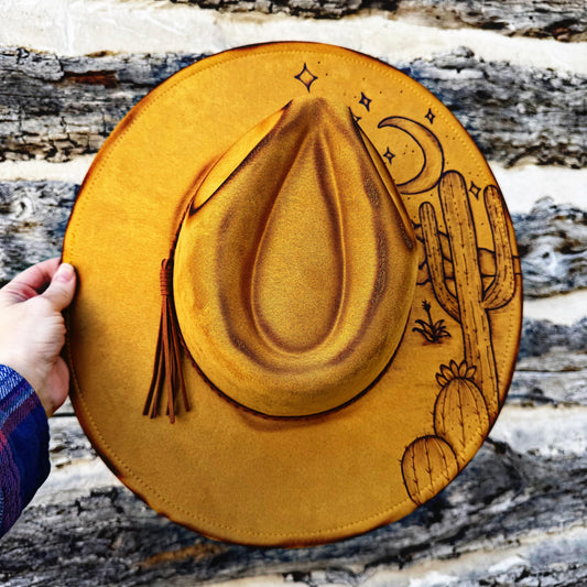 Desert Drifter | A Hand Burned Western Style Hat